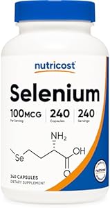 Nutricost Selenium Supplement 100mcg, 240 Capsules, Vegetarian, Gluten Free & Non-GMO Nutricost