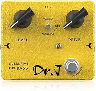 JOYO Bass Pedal of Overdrive Mic'd Tube Bass Amp Simulator Pedal Built-in DI & XLR Output for Effects Recording High-end Edition Dr.J Series (D53) JOYO