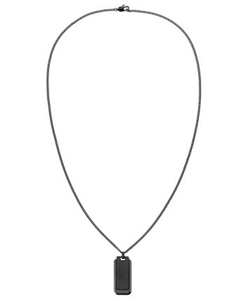 Мужское ожерелье с жетоном из нержавеющей стали черного цвета Calvin Klein