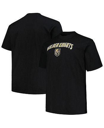 Мужская черная футболка с логотипом Vegas Golden Knights Big and Tall Arch Over Logo Profile