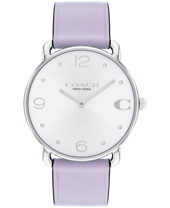 Женские фиолетовые кожаные часы Elliot 36 мм COACH