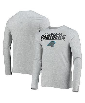 Мужская серая футболка с длинным рукавом Carolina Panthers Combine Authentic Stated New Era
