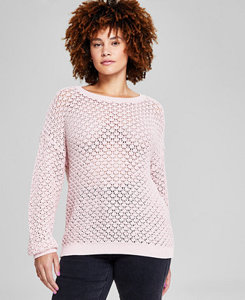 Женский свитер вязки пуантель с длинными рукавами, созданный для Macy's And Now This