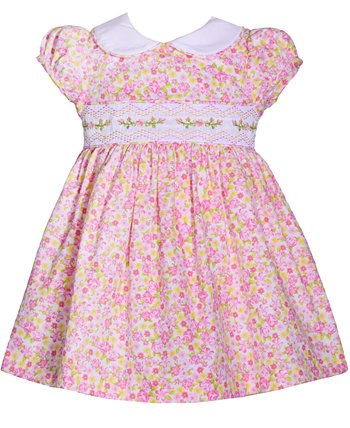 Платье в стиле ампир с цветочным принтом и короткими рукавами для маленьких девочек Bonnie Baby