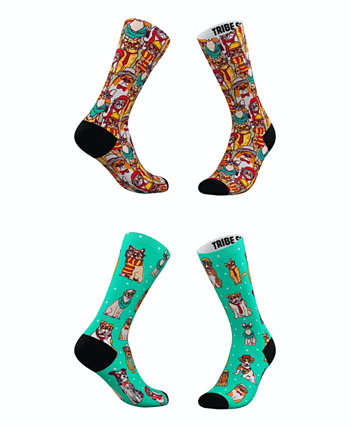 Мужские и женские носки Hipster Cat, набор из 2 шт. Tribe Socks