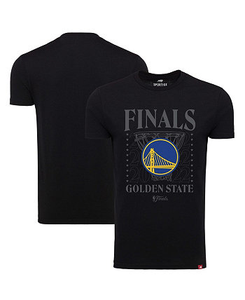Мужская черная футболка Golden State Warriors 2022 NBA Finals Stacked Hoop Sportiqe