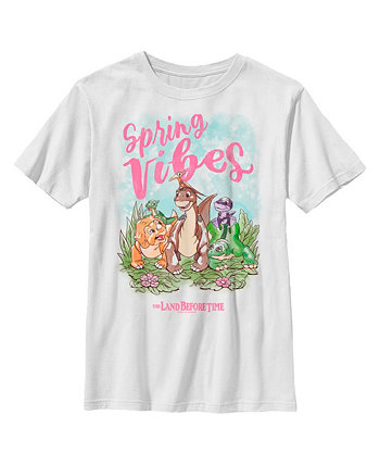 Boy's The Land Before Time Spring Vibes Littlefoot and Friends  Child T-Shirt NBC Universal