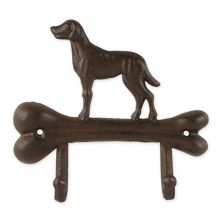 Dog with Bone Cast Iron Wall Hook Accent Plus