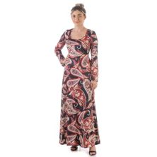 Женское макси-платье 24Seven Comfort Apparel с узором пейсли 24Seven Comfort