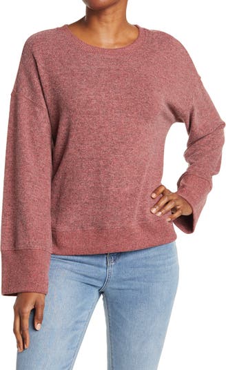 Укороченный пуловер свободного кроя с длинными рукавами Olivia Sky