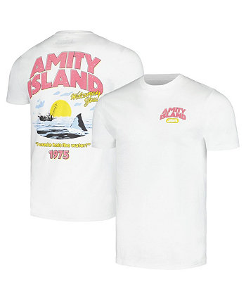 Men's White Jaws Amity Island T-shirt Ripple Junction