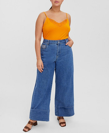 Большие размеры Kathy Shr Широкие джинсы со складками VERO MODA