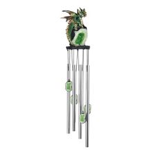 FC Design 23&#34; Long Dragon on Green Faux Crystal Round Top  Wind Chime Perfect Gifts for Holiday F.C Design