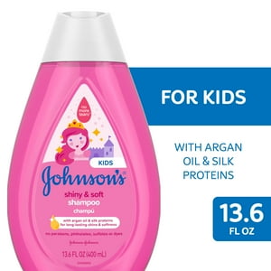 Johnson's Shiny & Soft Kids' Shampoo with Argan Oil, 13.6 fl. oz Johnson's