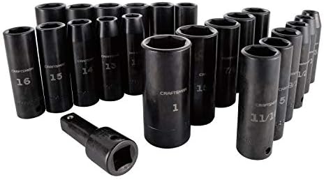 CRAFTSMAN Deep Impact Socket Set, SAE, 1/2-Inch, 23 Pieces (CMMT16970) Craftsman