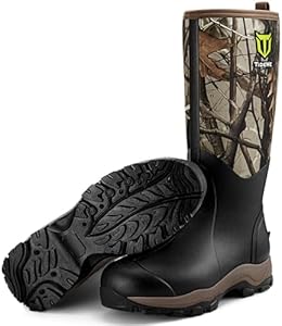 TIDEWE Hunting Boot for Men, Insulated Waterproof Sturdy 16" Men's Hunting Boot, 6mm Neoprene and Rubber Outdoor Boot (400g Insulated & Standard) TIDEWE