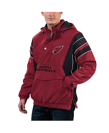 Мужская куртка Cardinal, черная с капюшоном с молнией до половины команды Arizona Cardinals Home Team Starter