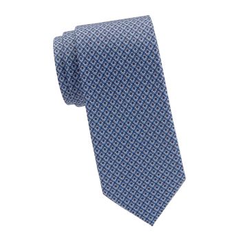 Шелковый галстук Tonal Gancini Salvatore Ferragamo
