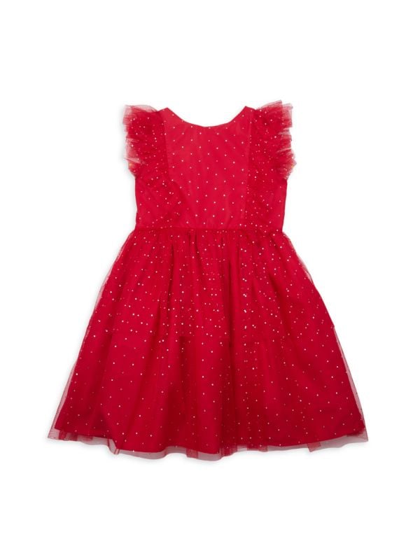 Платье трапециевидной формы с блестками и рюшами для маленьких девочек и девочек Pippa & Julie
