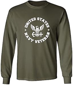 United States Navy Veteran Circle Logo Adult Long Sleeve T-Shirt Zerogravitee