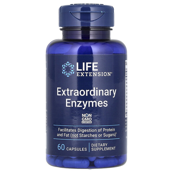 Экстраординарные Ферменты - 60 капсул - Life Extension Life Extension