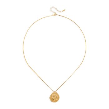 18K-Gold-Plated &amp; Champagne Diamonds Coin Necklace Chan Luu