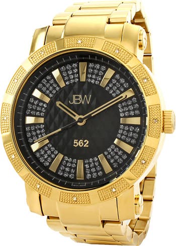 Мужские часы "562" с бриллиантовым браслетом, 50 мм, 0,12 карата JBW