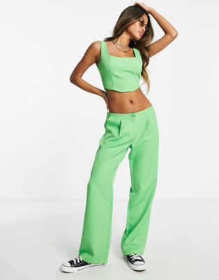 Зеленые брюки строгого кроя в винтажном стиле Reclaimed Vintage Inspired Reclaimed Vintage
