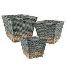 Honey-Can-Do Set of 3 Nesting Seagrass Storage Basket Set Honey-Can-Do