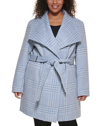 Пальто больших размеров с поясом Calvin Klein