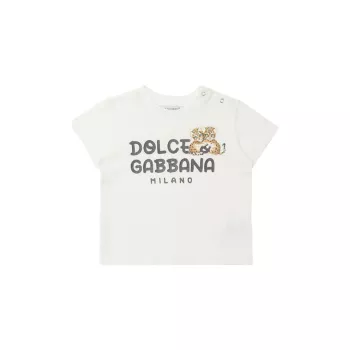 Футболка с логотипом для маленьких девочек Dolce & Gabbana