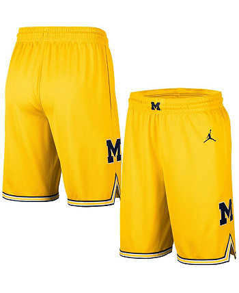 Мужские баскетбольные шорты Maize Michigan Wolverines Replica Team Jordan