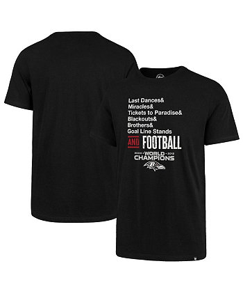 Мужская черная футболка Baltimore Ravens Super Bowl XLVII Championship Reunion '47 Brand