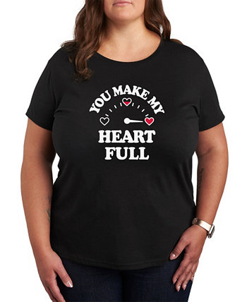 Модная футболка больших размеров Air Waves с рисунком ко Дню святого Валентина Hybrid Apparel
