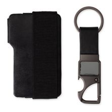 Мужской расширяемый футляр для карт с блокировкой RFID, кошелек и брелок для ключей для мужчин Exact Fit