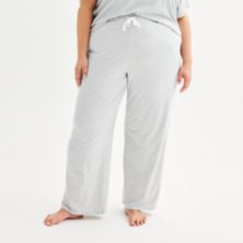 Плюс размер Sonoma Goods For Life® Хлопковые брюки для сна с открытым подолом и модалом SONOMA