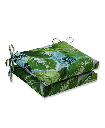 Подушка сиденья Lush Leaf Jungle Squared Corners, набор из 2 шт. Pillow Perfect