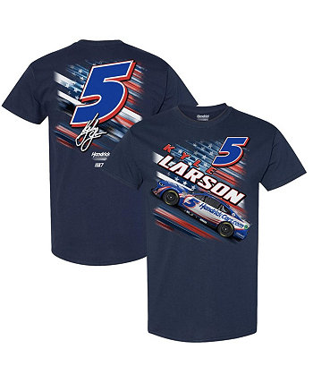 Мужская темно-синяя футболка Kyle Larson Patriotic Fuel Hendrick Motorsports Team Collection