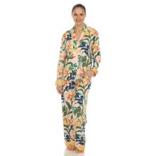 Женский пижамный комплект из двух предметов с принтом полевых цветов WM Fashion