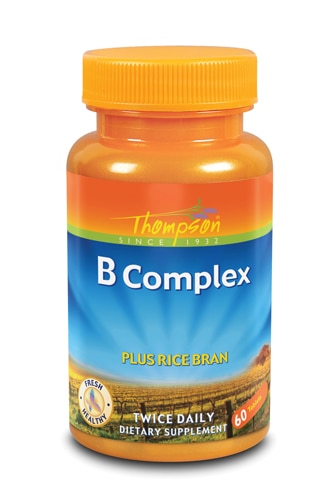 Thompson B Complex плюс рисовые отруби — 60 таблеток Thompson