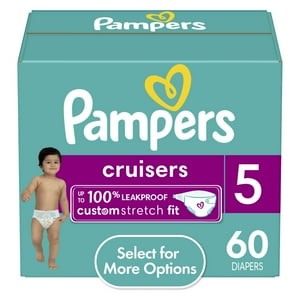 Pampers Cruisers Diapers Size 5, 60 Count (Select for More Options) Pampers