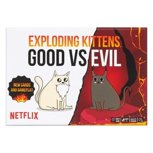 Exploding Kittens: Good Vs. Evil Card Game, 15 Minutes, Ages 7 and up, 2-5 Players Exploding Kittens