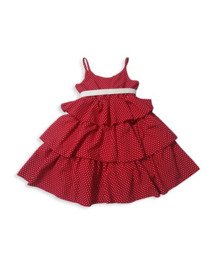 Little Girl's &amp; Girl's Millie Polka Dot Tiered Dress Joe-Ella