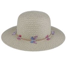 Плетеная шляпа с короткими полями и бабочками для девочек Elli by Capelli Elli by Capelli
