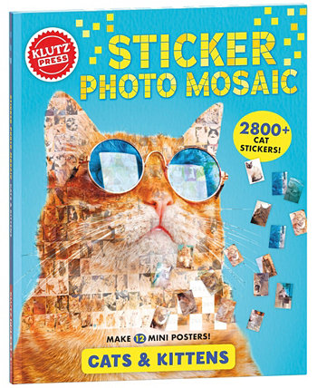 Press Sticker Photo Mosaic Cats Kittens Klutz