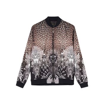 Printed Zip-Up Bomber Jacket Hotel Franks By Camilla