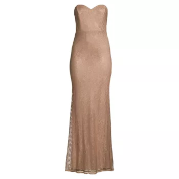 Платье Русалка из металлизированной сетки Donna Karan New York