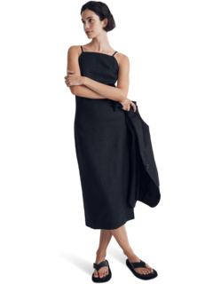 Платье-комбинация миди с квадратным вырезом из 100% льна Madewell