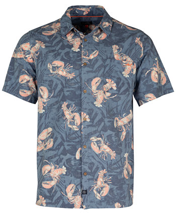 Men's Rock Lobster Graphic Print Short-Sleeve Button-Up Shirt Salt Life