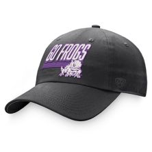 Men's Top of the World Charcoal TCU Horned Frogs Slice Adjustable Hat Top of the World